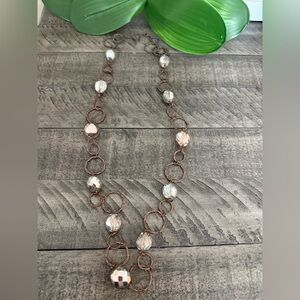 Elegant Copper and Silver Necklace